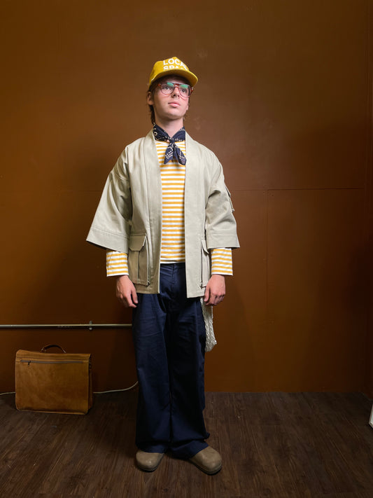 Stone Kimono with Cargo Pockets
